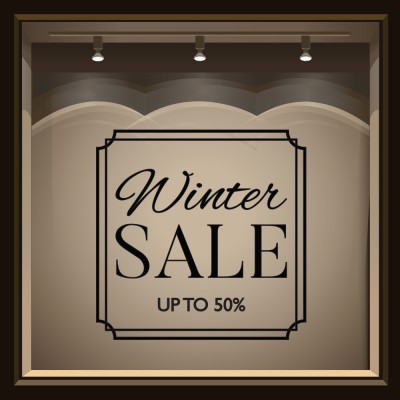 Up to 50% black, Εκπτωτικά, Αυτοκόλλητα βιτρίνας, 80 x 